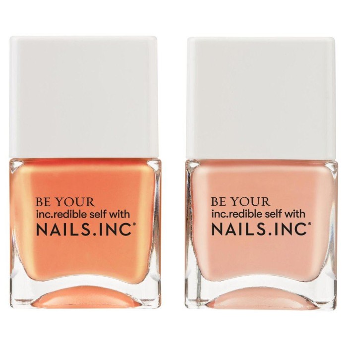 Nails inc Kiss My Peach Nail Polish Duo