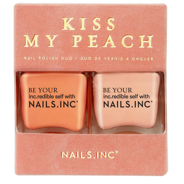 Nails inc Kiss My Peach Nail Polish Duo