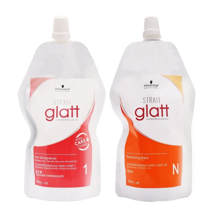 Schwarzkopf Glatt Hair Straightening Cream & Neutraliser Duo 400ml