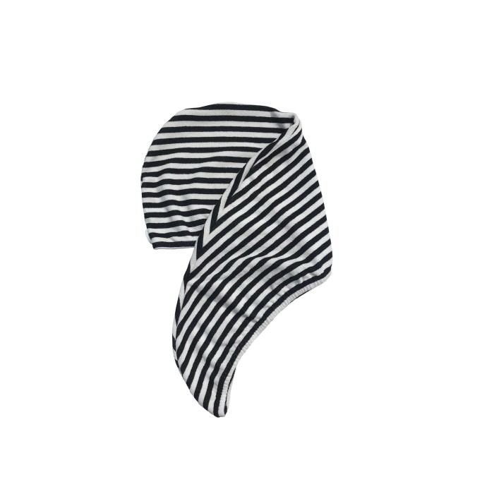 Louvelle RIVA Hair Towel Wrap in Monochrome Stripe