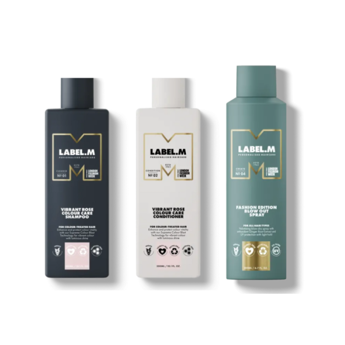 Label.m Vibrant Rose Colour Care Gift Set with Blow Out Spray