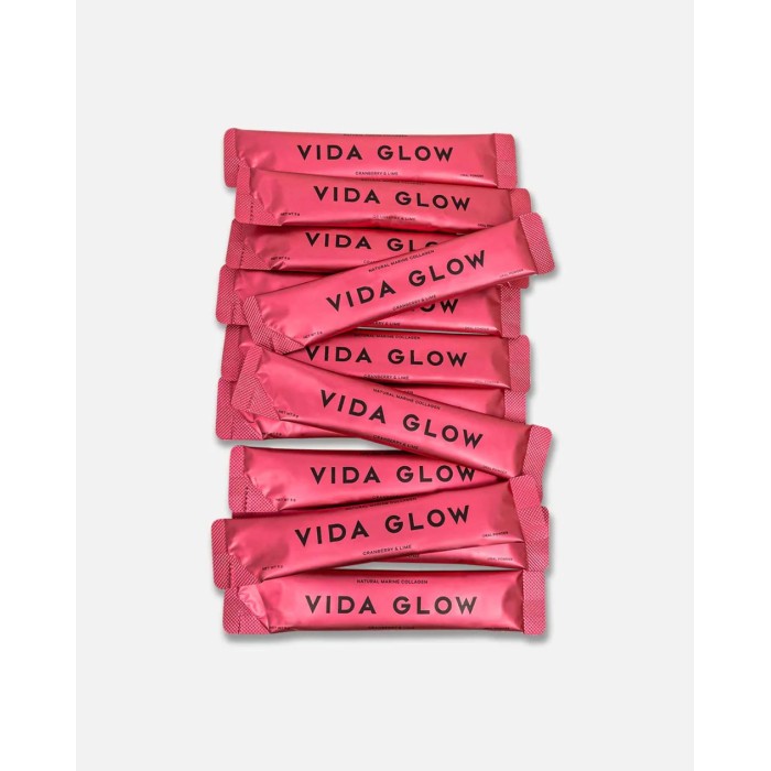 Vida Glow Natural Marine Collagen Sachets Cranberry & Lime