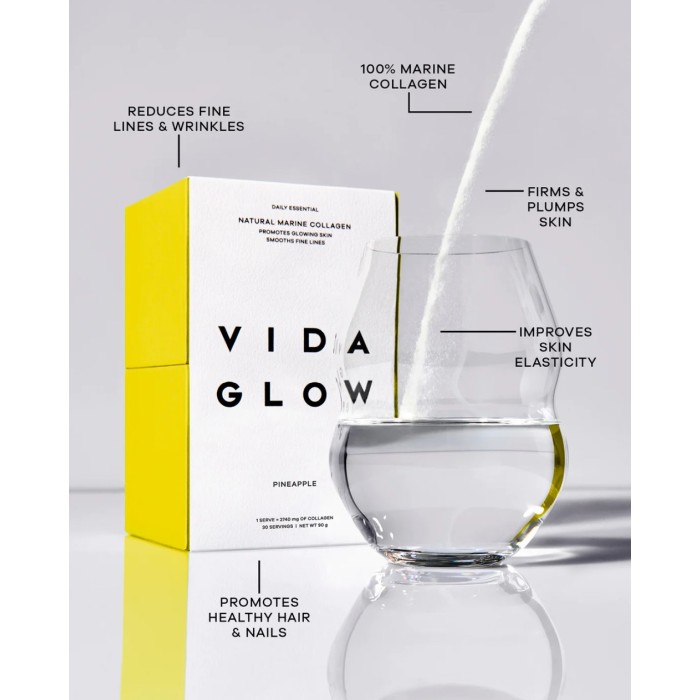 Vida Glow Natural Marine Collagen Sachets Pineapple