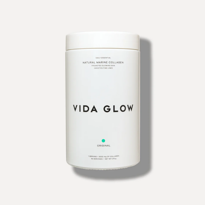 Vida Glow Natural Marine Collagen Powder Glass Tub - Original