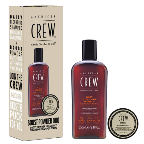 American Crew Boost Powder with Daily Cleansing Shampoo Duo