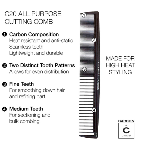 Cricket Carbon Comb C20 - All Purpose Cutting