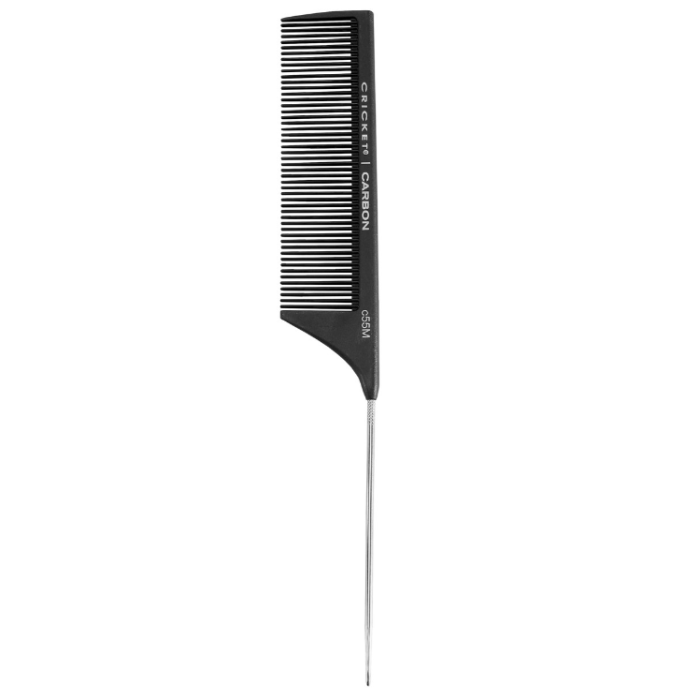 Cricket Carbon Comb C55M - Medium Toothed Metal Raittail