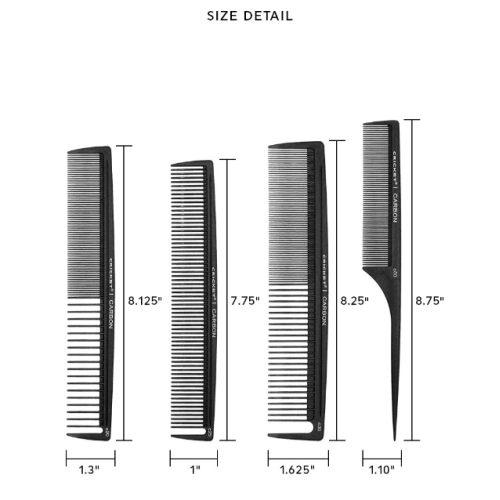 Cricket Carbon Comb Styling 4-Pack