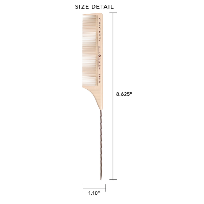 Cricket Pro-50 Fine Toothed Rattail Comb