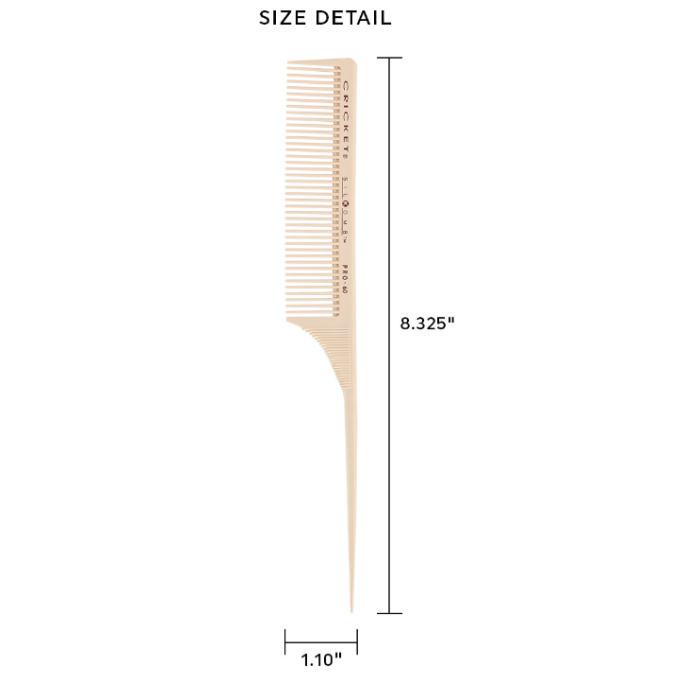 Cricket Pro-60 Medium Toothed Rattail Comb