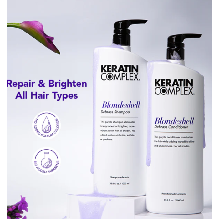 Keratin Complex Blondeshell Debrass Shampoo & Conditioner 1 Litre