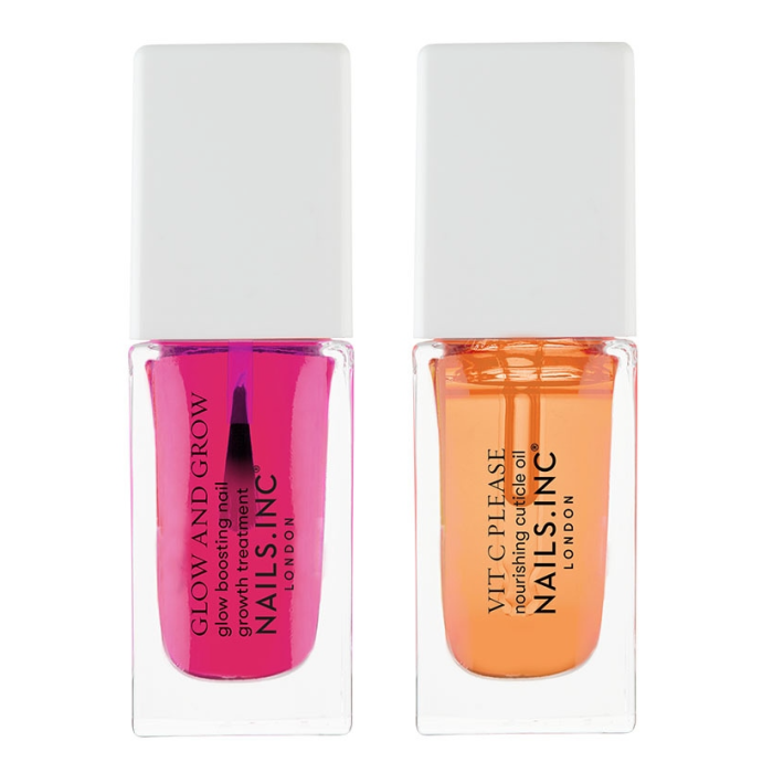 Nails inc Glow And Grow X Vit C Please Nail Treatment Mini Duo