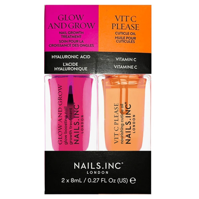 Nails inc Glow And Grow X Vit C Please Nail Treatment Mini Duo