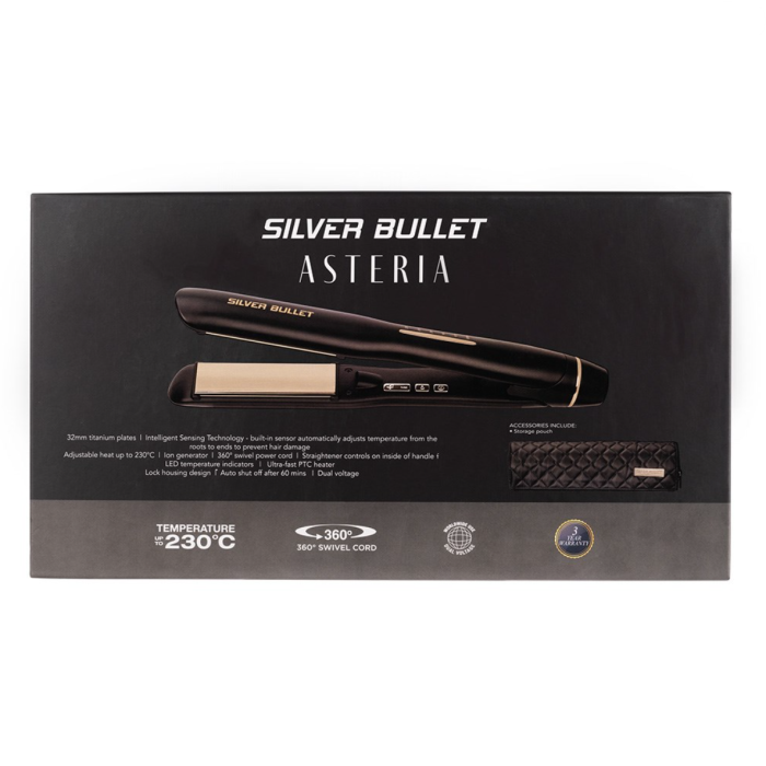 Silver Bullet Asteria Hair Straightener - Black