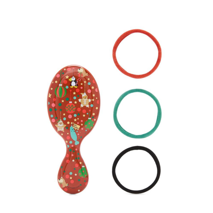 Wet Brush Holiday Joyeux Mini Detangler and Hair Tie Set - Elf 