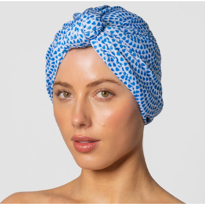 Louvelle Dahlia shower cap - Azurra Dot