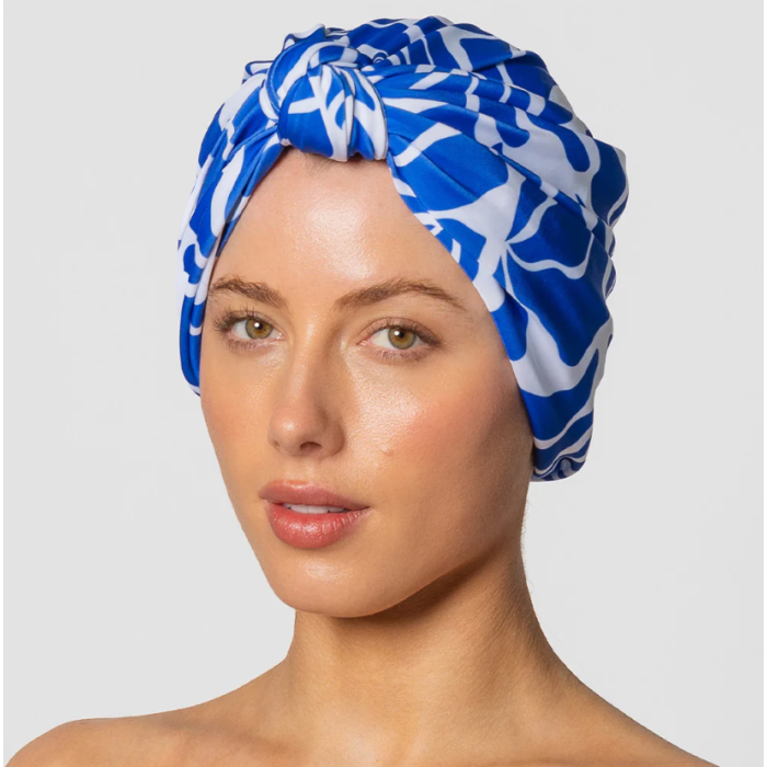 Louvelle Dahlia shower cap - Blu Matisse