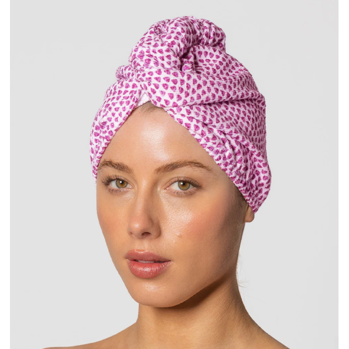 Louvelle RIVA Hair Towel Wrap - Pink Dot