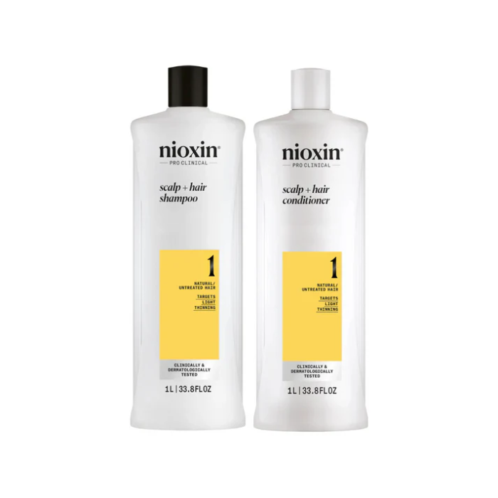 Nioxin System 1 Cleanser & Conditioner 1 Litre Duo