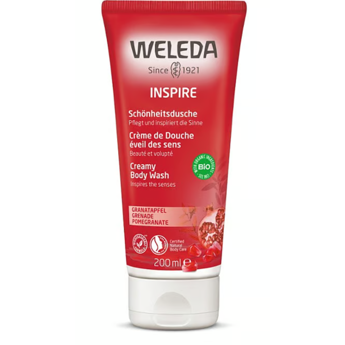 Weleda Inspire Creamy Body Wash in Pomegranate