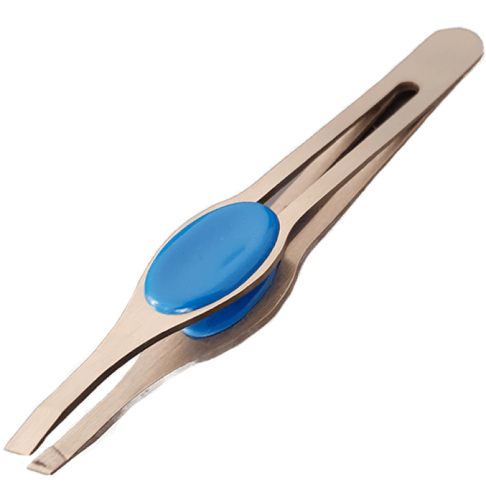 Kiepe Beauty Drops Slant Tweezers with Rubber Inserts