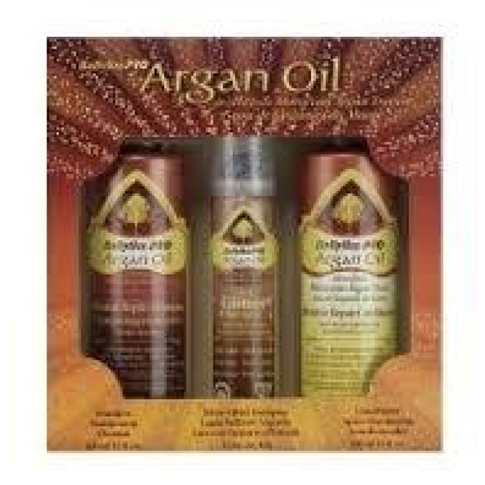 Babyliss Pro Argan Oil Gift Set - Shampoo, Conditioner & Glitter Spray