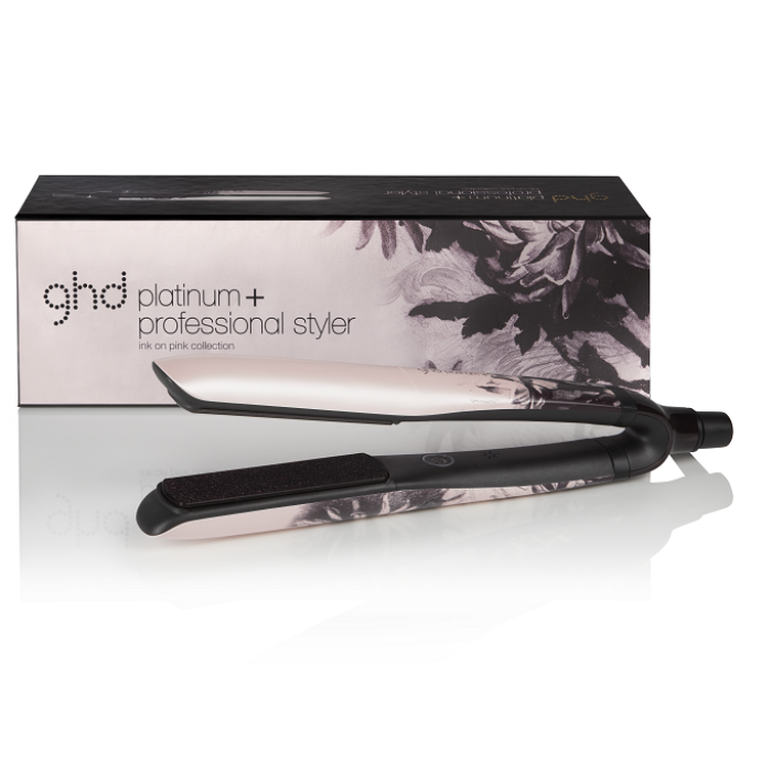 ghd platinum+ ink on pink styler